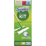 Swiffer Starter Set mit 1 Griff, 8 Trockentüchern und 3 Reinigungstüchern