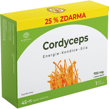 Aporosa Cordyceps 350 mg 60 capsules