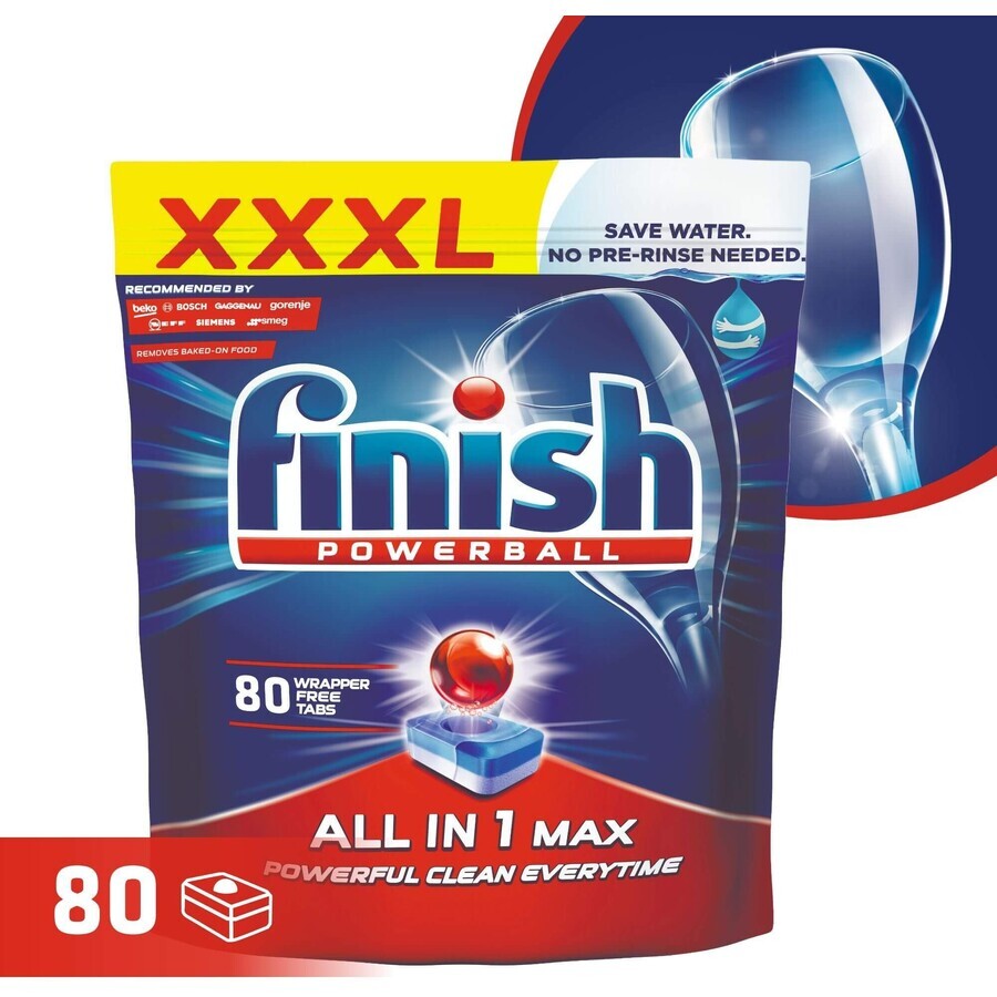 Finish All-in-1 Max Tablete de spălat vase 80 buc