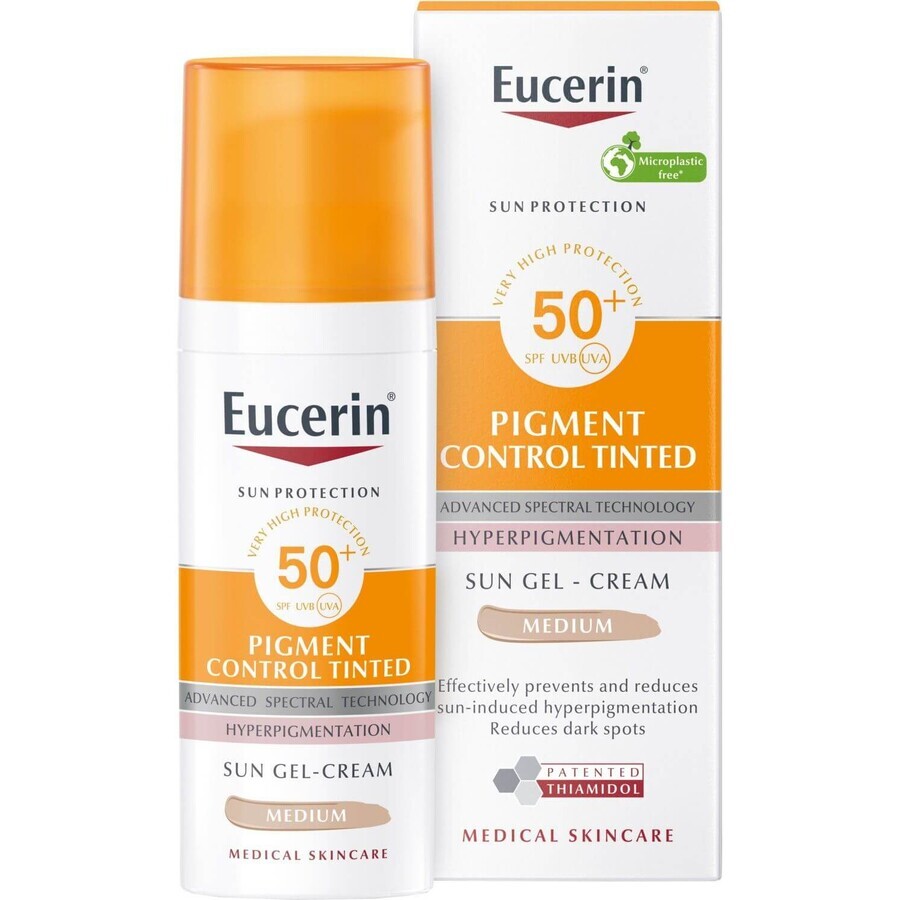 Eucerin PIGMENT CONTROL Emulsione abbronzante viso depigmentante PIGMENT CONTROL (mediamente scura) SPF 50+ 50 ml