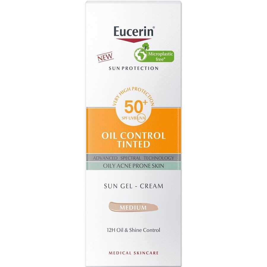 Eucerin Zonbeschermend Gezicht Zonnebrandgel Dry Touch OIL CONTROL (medium donker) SPF 50+ 50 ml