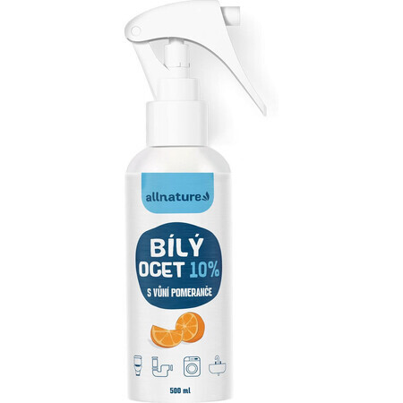 Allnature Witte azijn 10% met sinaasappelsmaak 500 ml