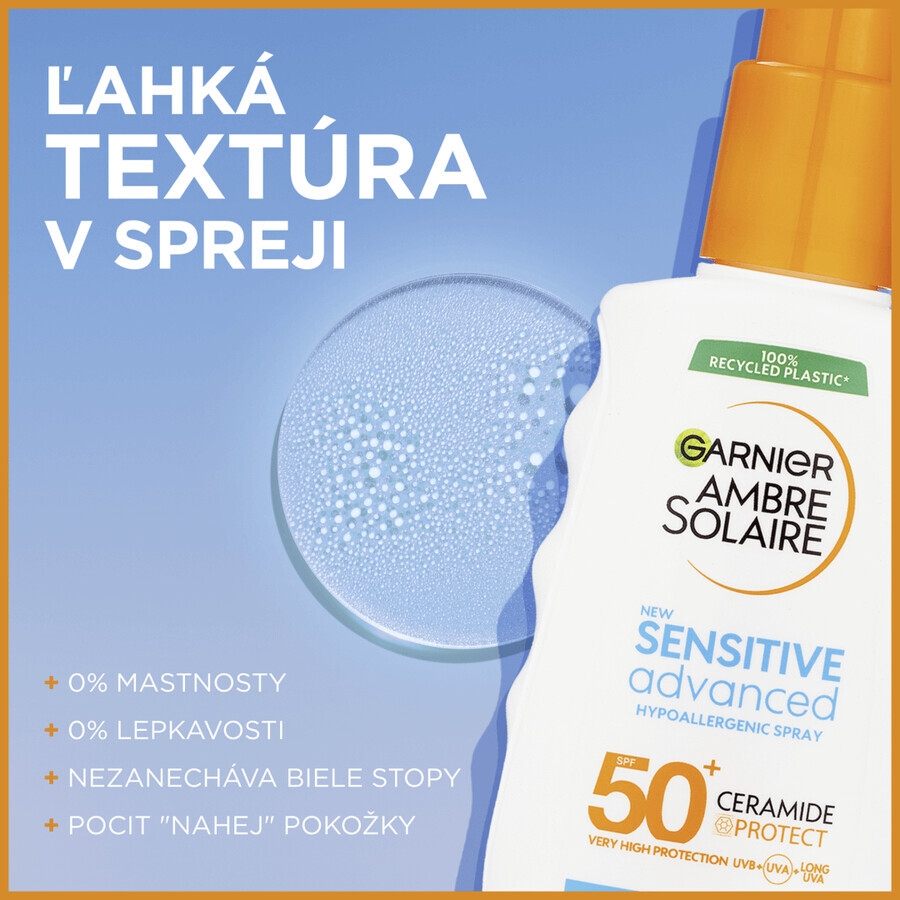 Garnier Ambre Solaire Solaire Sensitive Advanced Leicht empfindliche Haut SPF 50+, 150 ml