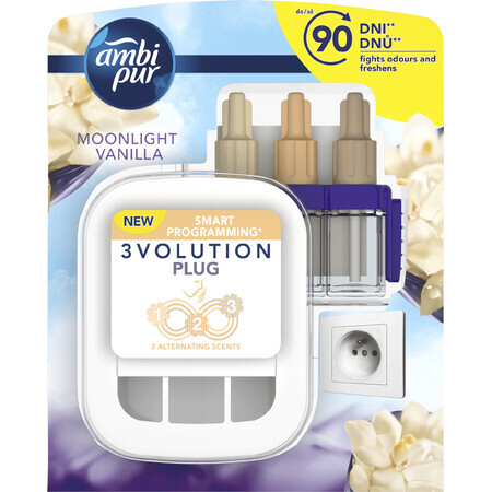 AmbiPur 3 Volution Moonlight Vanilla désodorisant électrique appareil complet 20 ml