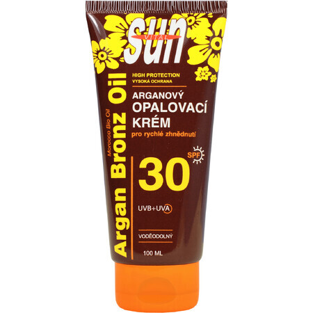 Vivaco SUN Zonnebrandcrème met argan OF30 tube 100 ml