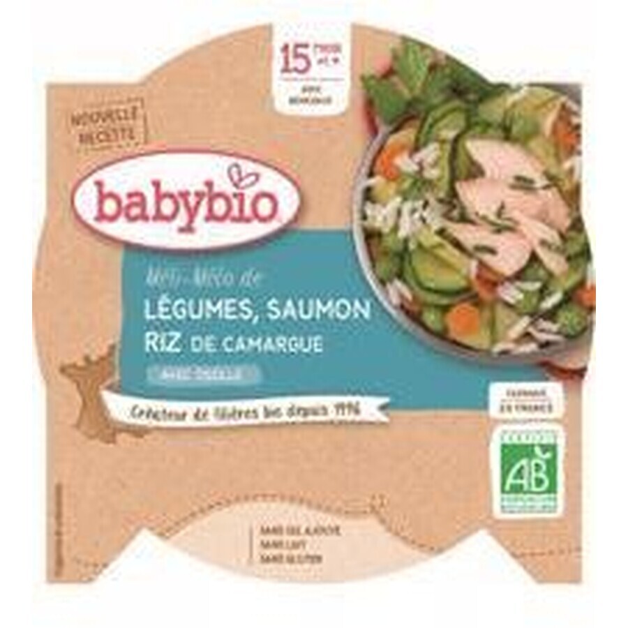 Babybio groentemenu met zalm en rijst 260 g