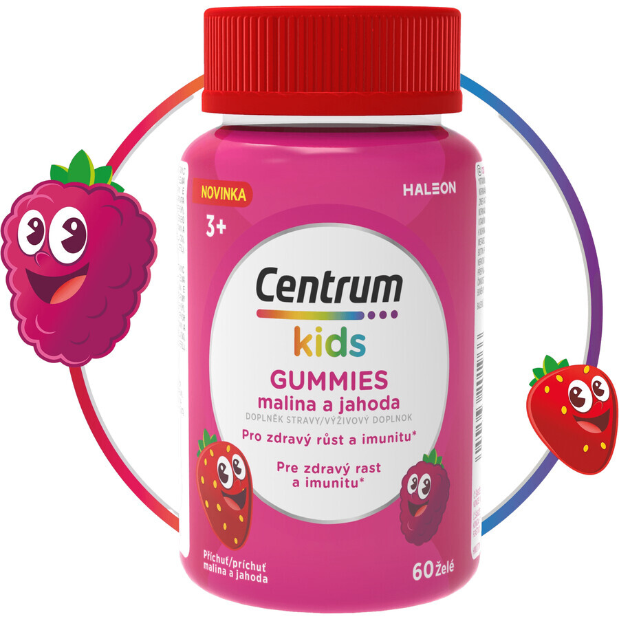 Centrum Kids Gummies multivitamins for kids raspberry and strawberry jelly 60 pieces