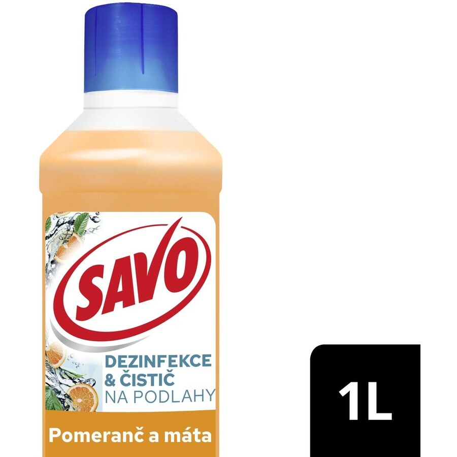 Disinfectant and floor cleaner Savo Orange and Mint 1 l