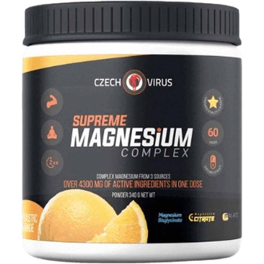 Czech Virus Supreme Magnesium Complex, fantastische sinaasappel 340 g