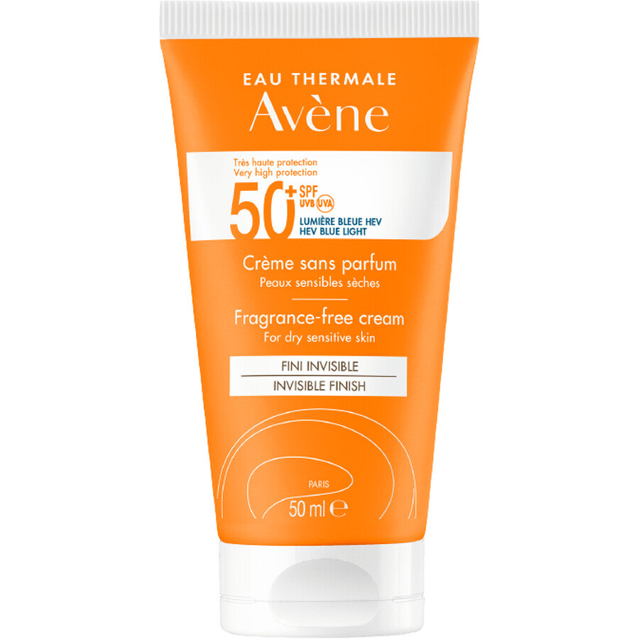 Avène Gevoelige Huid Crème SPF 50+ geurvrij 50 ml