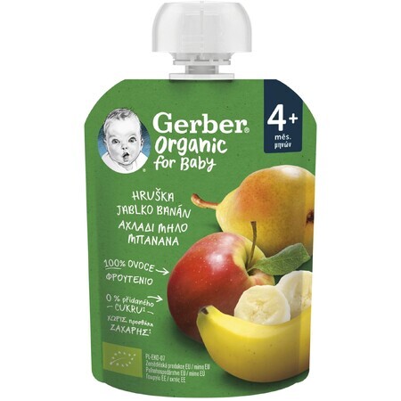 Gerber Bio-Kapsel Birne, Apfel und Banane 90 g