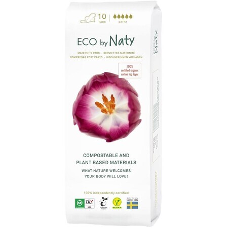 Eco by Naty Postpartum insertion pads. 10 pcs.