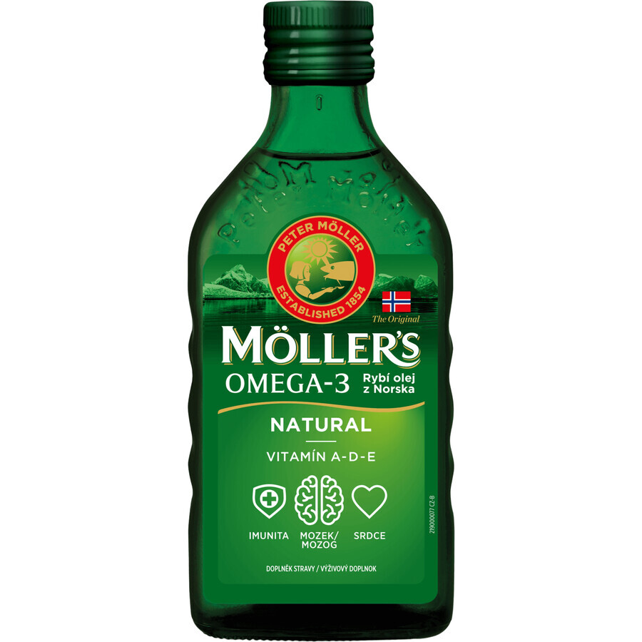 Mollers Omega 3 Aceite de pescado Natur aceite de hígado de bacalao 250 ml