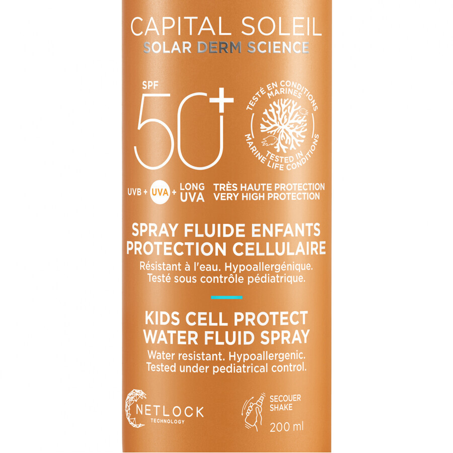 Vichy Capital Soleil Fluid Spray potrivit și pentru pielea sensibilă a copiilor SPF50+ 200 ml