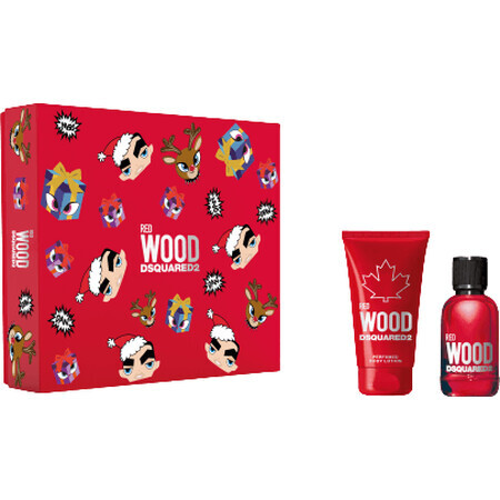 Set Dsquared2 Rood Hout - EdT + Body Lotion