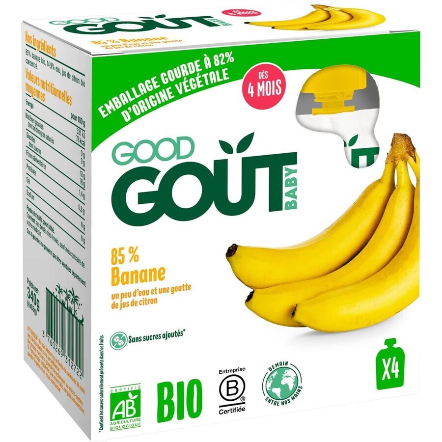 Good Goût Buena Gota Plátano BIO 4 x 85 g