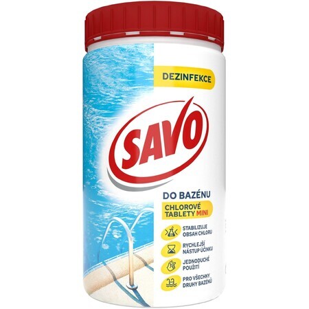 Savo MINI tablettes de chlore pour piscine 800 g