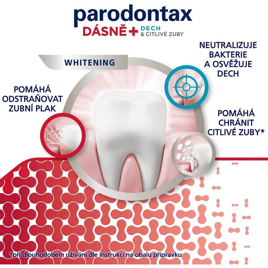 Parodontax White DUO for gums, breath and sensitive teeth, whitening 2 x 75 ml