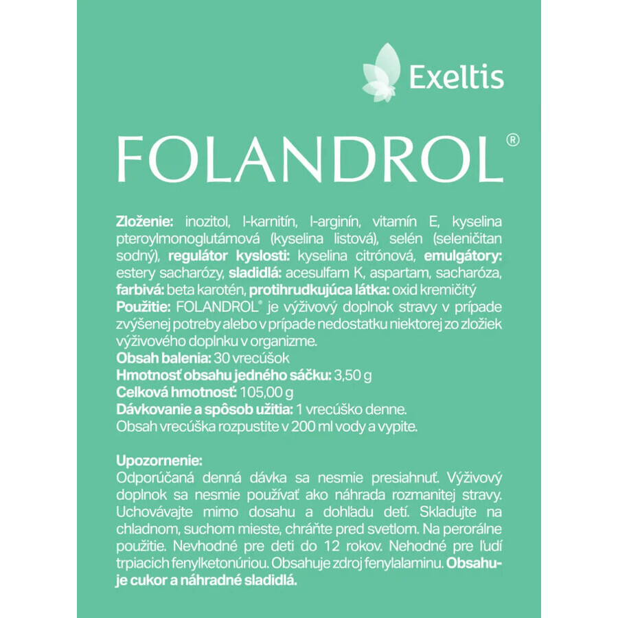 Exeltis FOLANDROL poeder 30 sachets