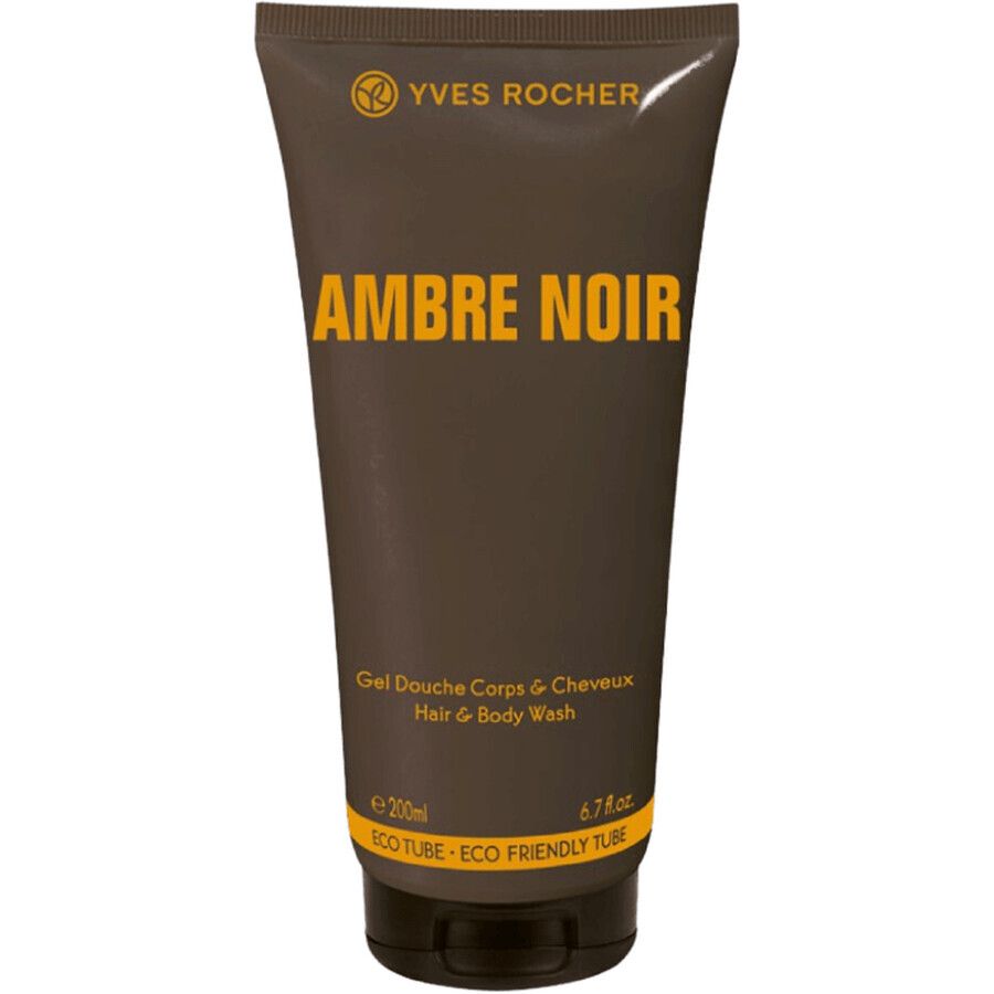 Yves Rocher Ambre Noir Gel de Ducha Cuerpo y Cabello 200 ml