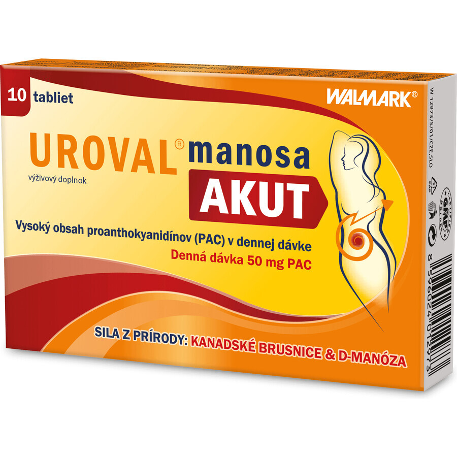 Walmark Uroval Mannose Akut 10 tabletten