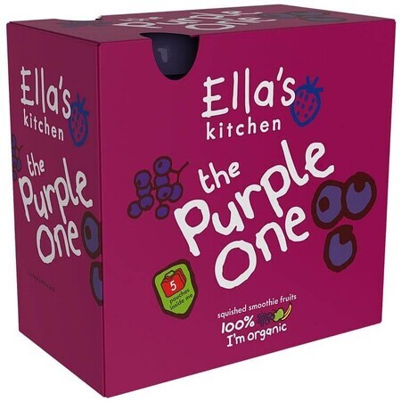 Ella's Kitchen Purea di frutta biologica di ribes nero Purple One 5 x 90 g