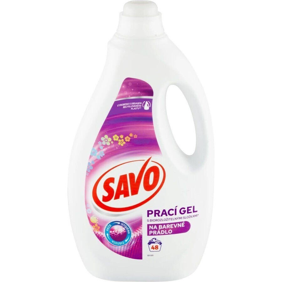 Gel de spălare Savo pentru haine colorate 48 de spălări 2,4 l