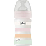 Chicco Well-being, biberon in silicone per bambini, bambina 150 ml