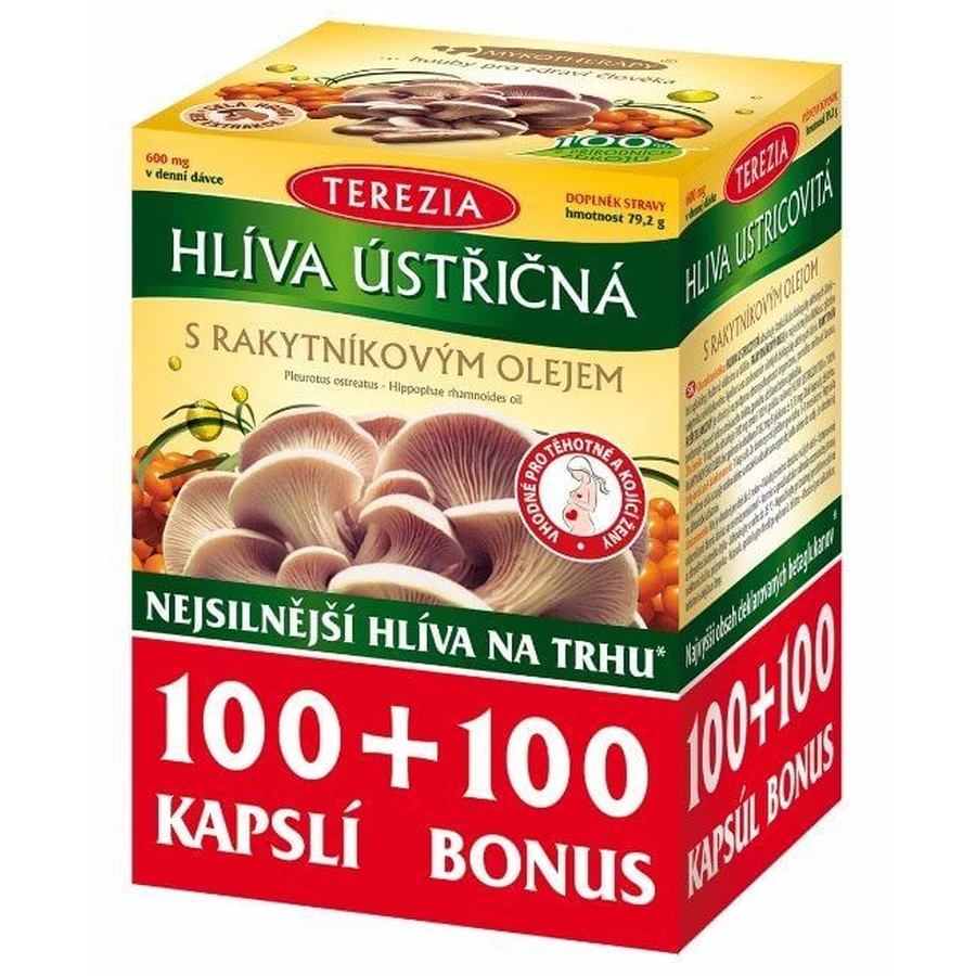 Terezia Oyster mushroom with sea buckthorn oil 200 capsules