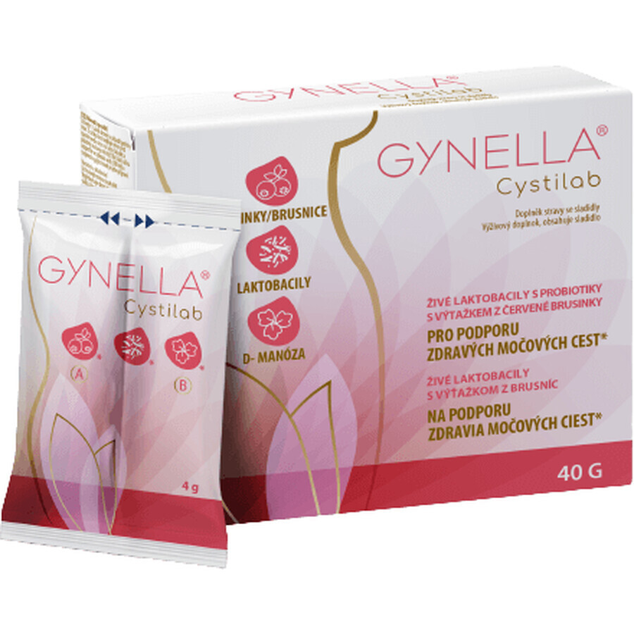 Gynella Cystilab zakje van twee stuks 10 x 4 g