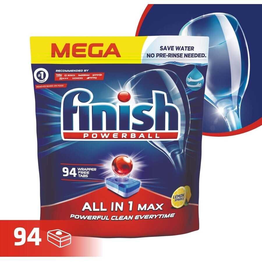 Finish All-in-1 Max Lemon 94 pcs