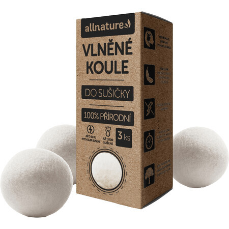 Allnature Wool drying balls 3 pcs