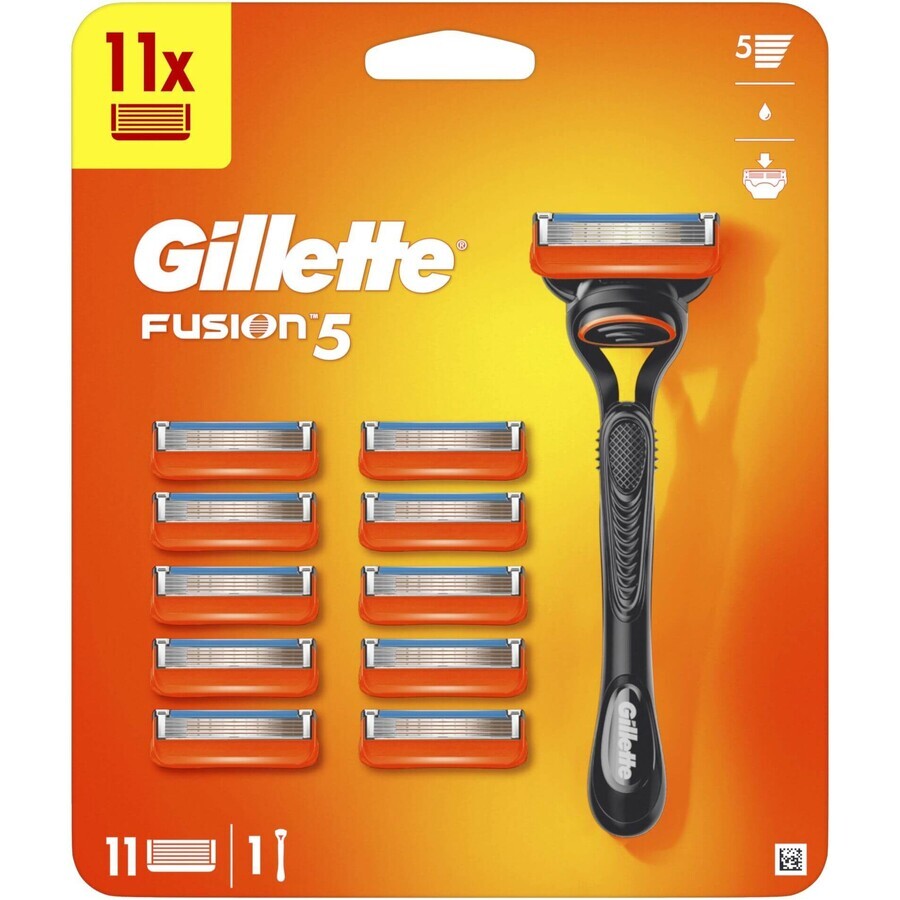 Gillette Fusion Rasierer + 11 Ersatzköpfe Spezialpaket