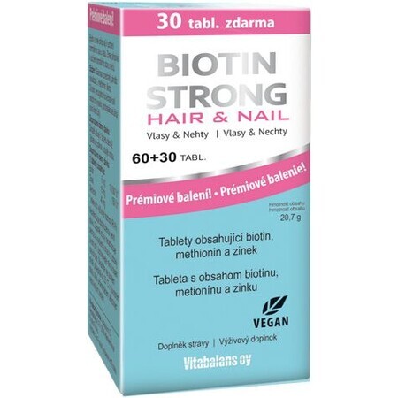 Biotin Strong Hair&Nail 60+30 comprimate 90 comprimate