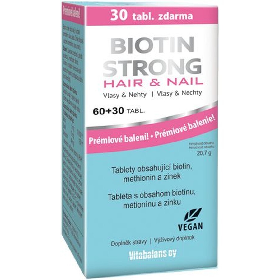 Biotin Strong Hair&Nail 60+30 comprimate 90 comprimate