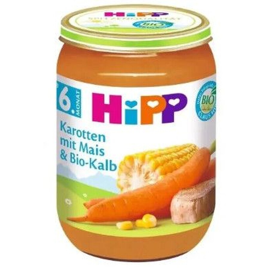 HiPP Bio-Möhrenpüree mit Mais und Kalbfleisch 190 g