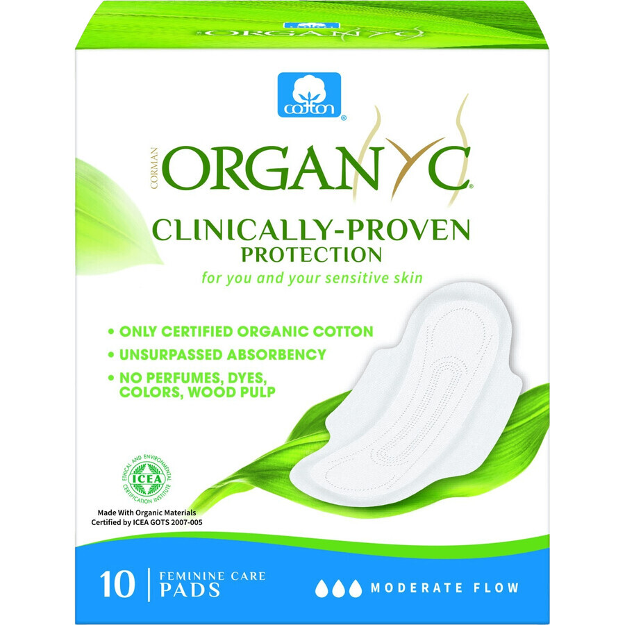 Organyc Organic cotton sanitary napkins daily 10 pcs