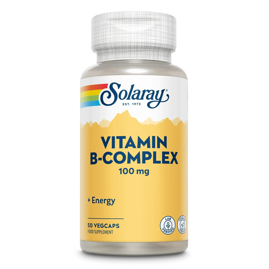 B-Complex 100 mg Solaray, 50 capsules, Secom