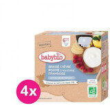 Babybio geitenmelk snack met appels en frambozen 4 x 85 g