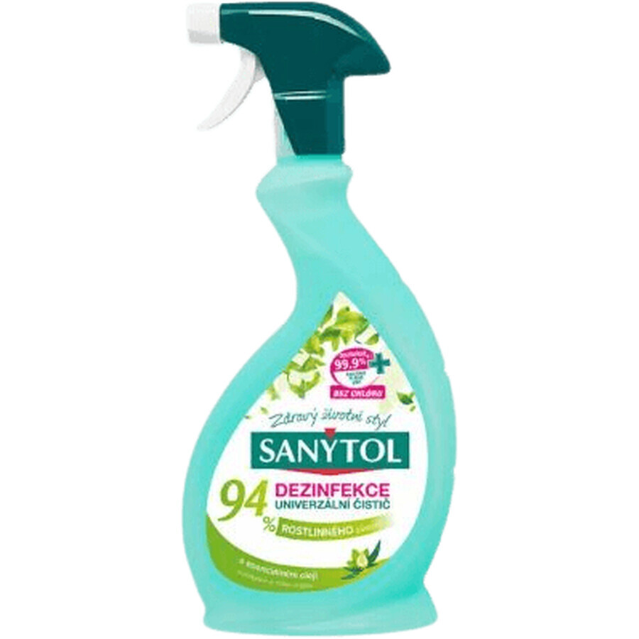 Sanytol Détergent désinfectant universel 94% de désinfectant d'origine végétale en spray 500 ml