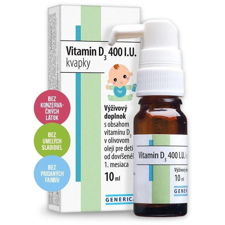 Generica Vitamina D3 400 UI gotas 10 ml