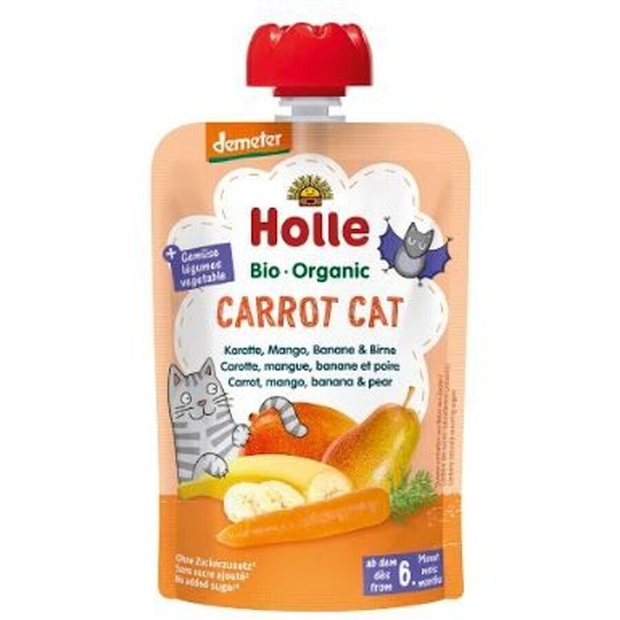 Holle Bio Puree - Wortel Kat - Wortel, mango, banaan en peer 100 g