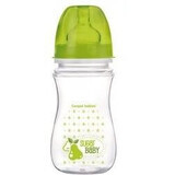 Canpol Baby Bottle Dekor 240ml bottle, round silicone nipple 12m+, 240 ml