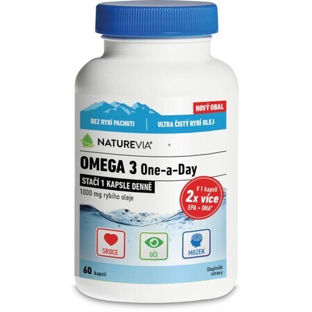 NatureVia Omega 3 One-a-Day 1000 mg 60 gélules