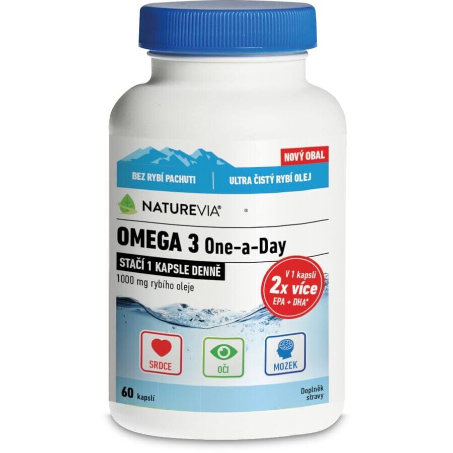 NatureVia Omega 3 One-a-Day 1000 mg 60 gélules