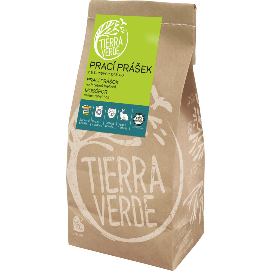 Tierra Verde Polvo para lavar ropa de color, pap. bolsa, 850 g