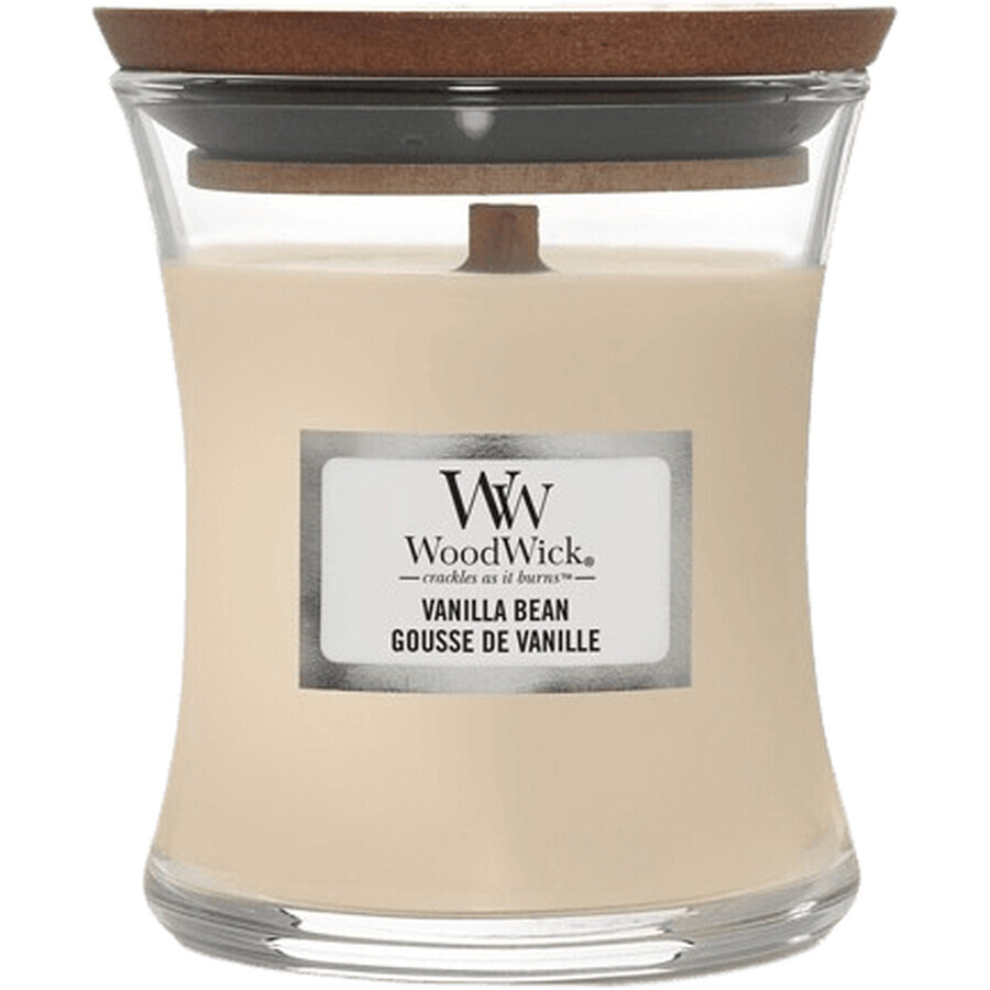 Woodwick Vanilleboon Kaars in Vaas 85 g