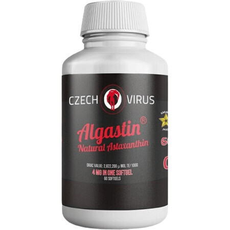 Tsjechisch virus Algastin Natuurlijke Astaxanthine 60 capsules