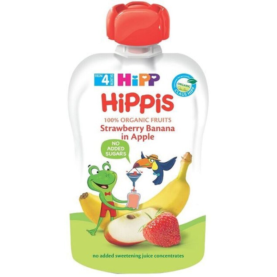 HiPP is 100% fruit (apple, banana, strawberry) fruit snack capsule 100 g