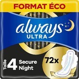 Always Ultra Night Safe Maandverband met vleugels 72 stuks